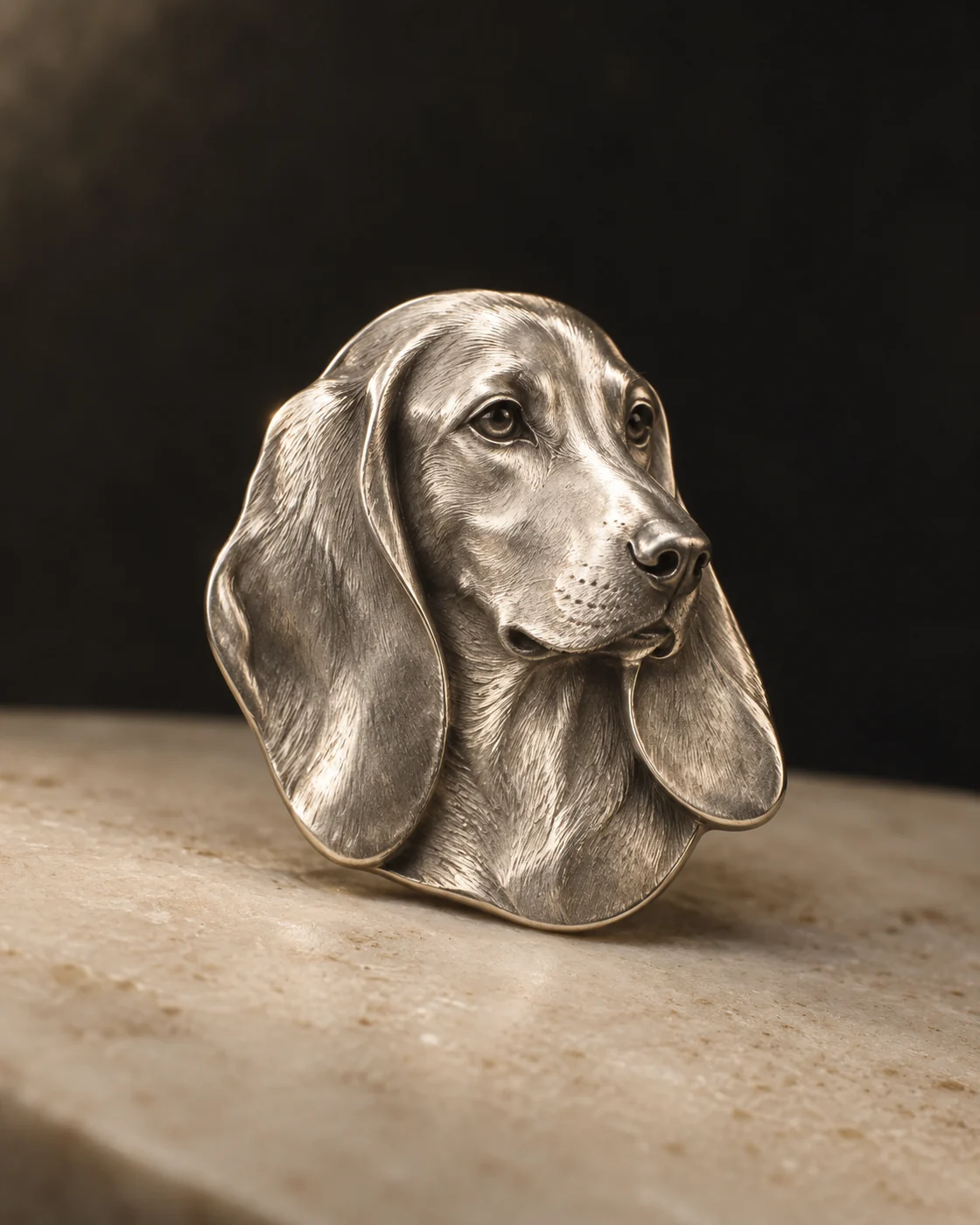 Portrait Jewel. AI-generated concept imagery. These studies do not document a completed client commission, manufactured product, verified dimensions or an actual Lupet workshop.